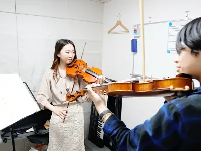 バイオリン教室のレッスン
